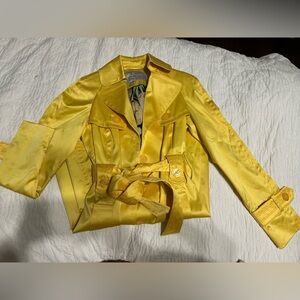 Jessica Simpson Vibrant Yellow Trench Coat